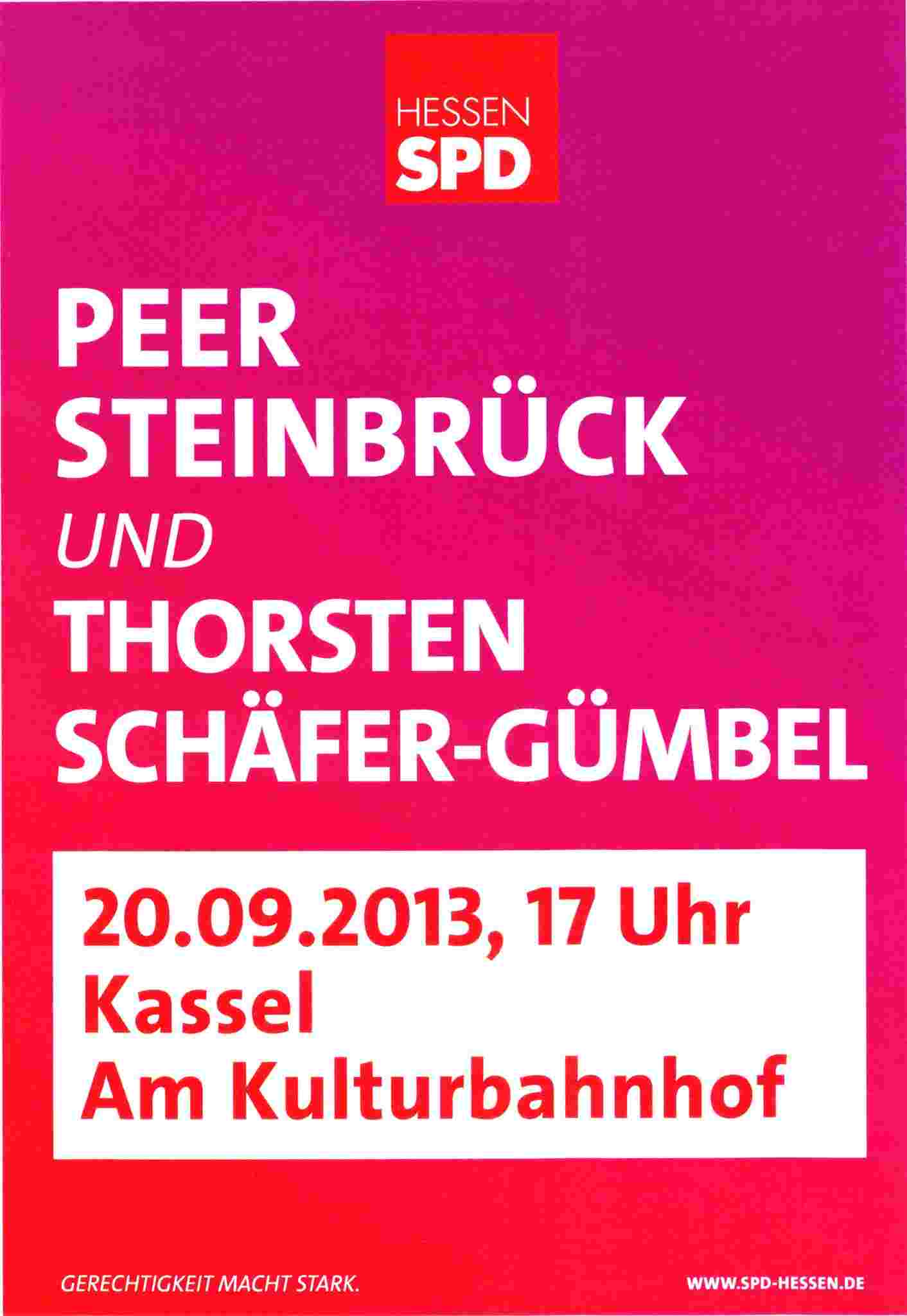 Wahlkundgebung mit Peer Steinbrück und Thorsten Schäfer-Gümbel